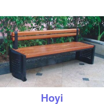 Firmly wooden bench for public applications