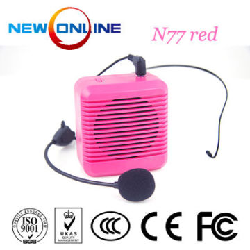 waistband amplifier, microphone,audio amplifier, megaphone N77 Red