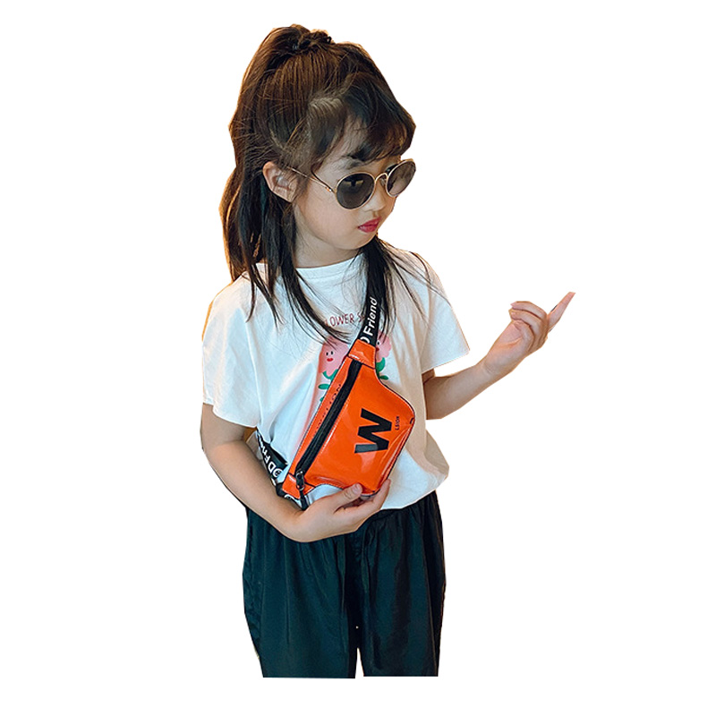 Customized Pu kids sports fashion wear belt bag candy color for children eco friendly waist bag