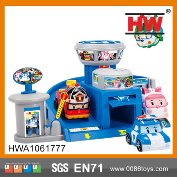 Park & Play Service with 2 Cars plastic car garage