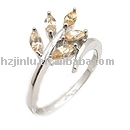 Crystal rings, silver crystal ring, sterling silver rings