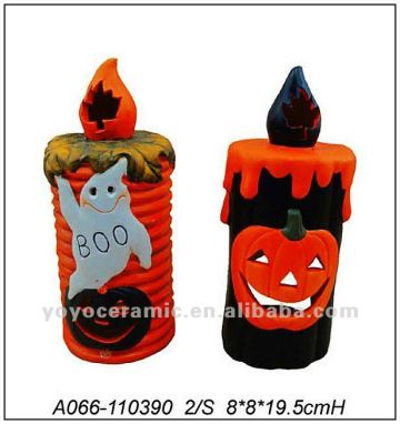 halloween ceramic candle