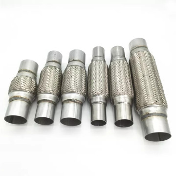 Stainless Steel Muffler Exhaust Flex Pipe with Nipple - 2x8x12