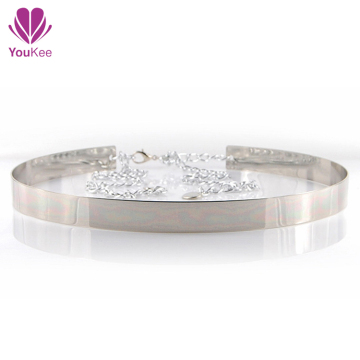 Mirror belt gold metal belt ladies gold metal waist belt