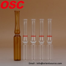 Amber glass ampoule bottle