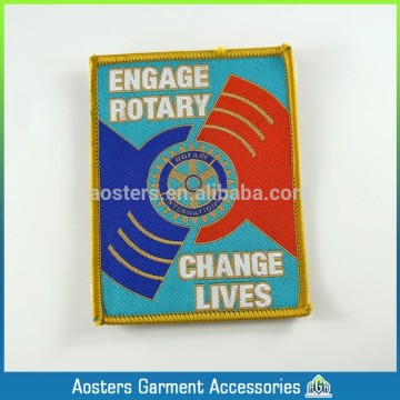 Custom shape trendy logo woven badge patch