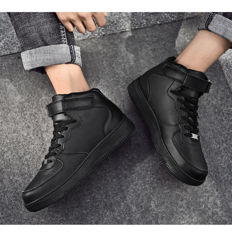 Sneaker Customs  Design Latest Sport Breathable Leather Made White Flat Sneakers Black Casual Shoes Couples