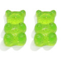 Bestverkopende Gummy Bear Glitter Plaksteen Bear Cabochon Earring Hanger Decoratie Charms Cartoon Craft