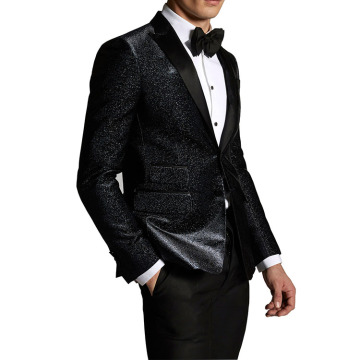 Men's Shiny Slim Fit Blazer in Red Carpet Star Bag