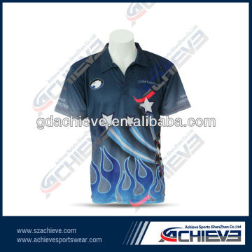 Blue style star logo polo for college