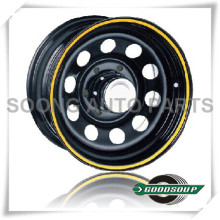 Modular-Non Beadlock Wheels GS-30102 Steel Wheel from 15" to 17" with different PCD, Offset and Vent hole