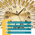 Modern Gold Silent Wall Clock Non Ticking