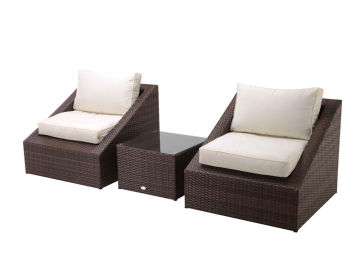 3pc steel rattan chat set