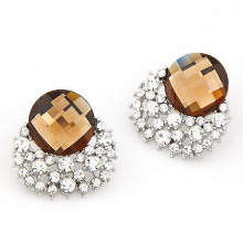Fashion Jewelry Crystal Big Stone Earrings Wgrs-107