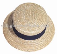 wheat straw braid mens hat natural