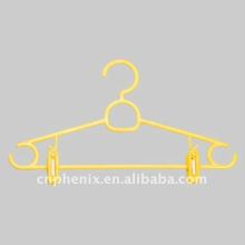 Plastic cloth hanger with peg