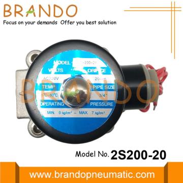 3/4 İnç 2S200-20 Paslanmaz Çelik Solenoid Valf 220V