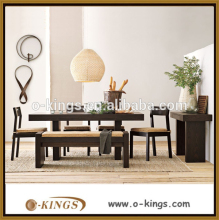Wooden Dining table chairs benches side table sets