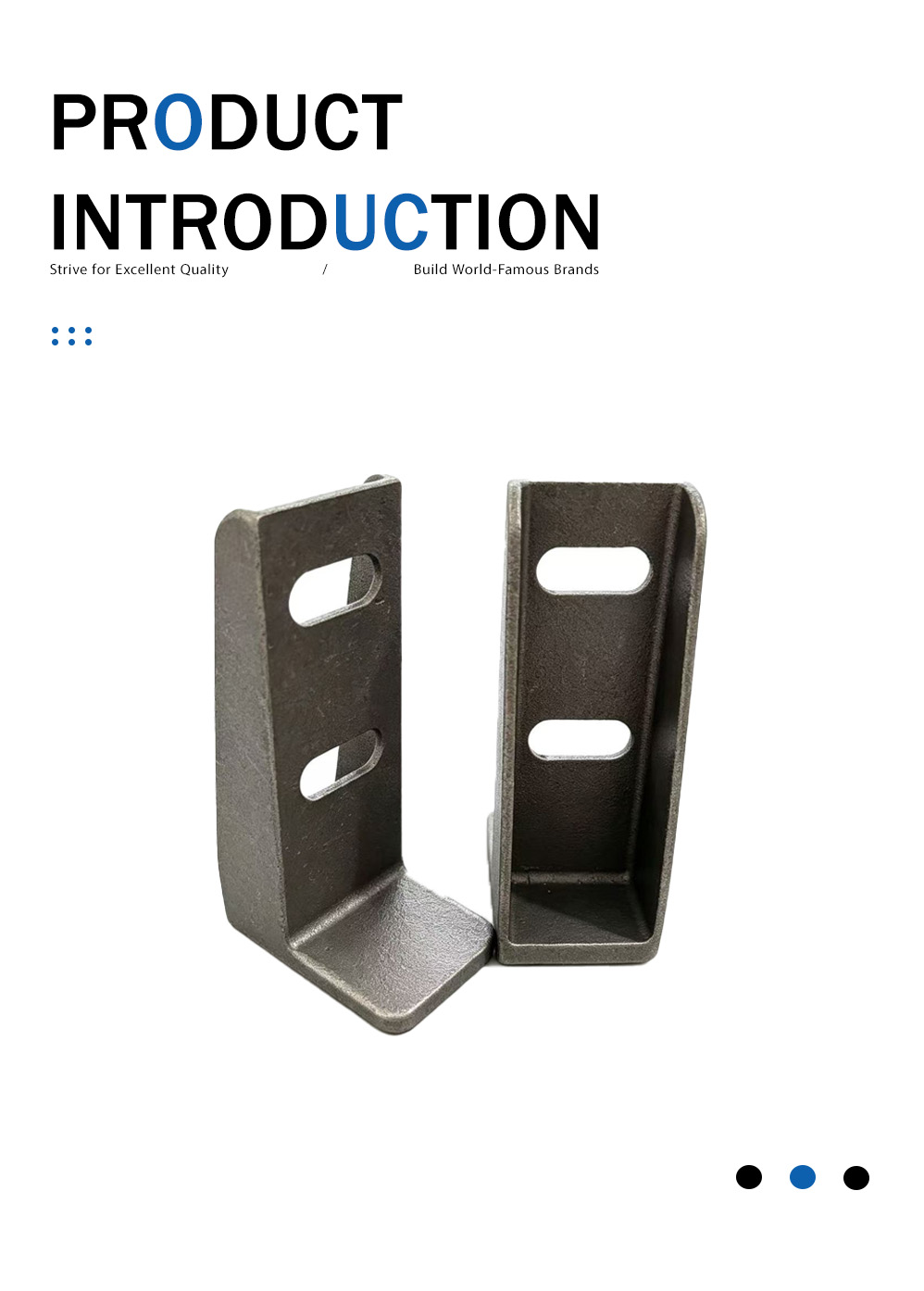 Литой чугунный монтажный кронштейн L-типа L Type Cast Iron Mounting Bracket Casting