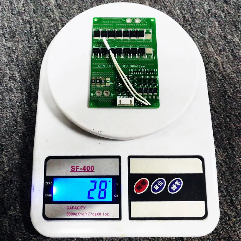 3s/4s 40A PCM BMS for 14.4V 14.8V Li-ion/Lithium/ Li-Polymer 12V 12.8V LiFePO4 Battery Pack Size L98*W63*T5mm (PCM-L04S35-D18)