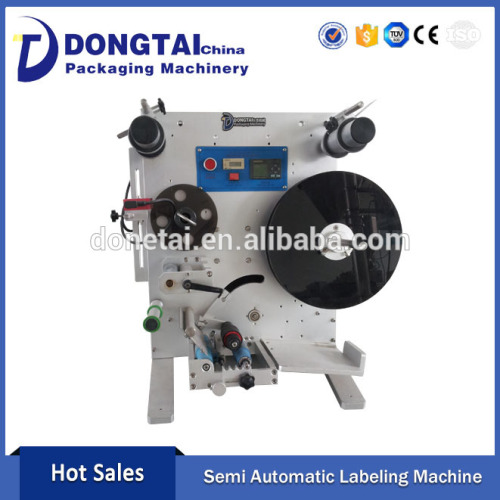 Semi Automatic Labeler / Round Bottle Labeling Machinery / Roll Bottle sticker Labeling Machine