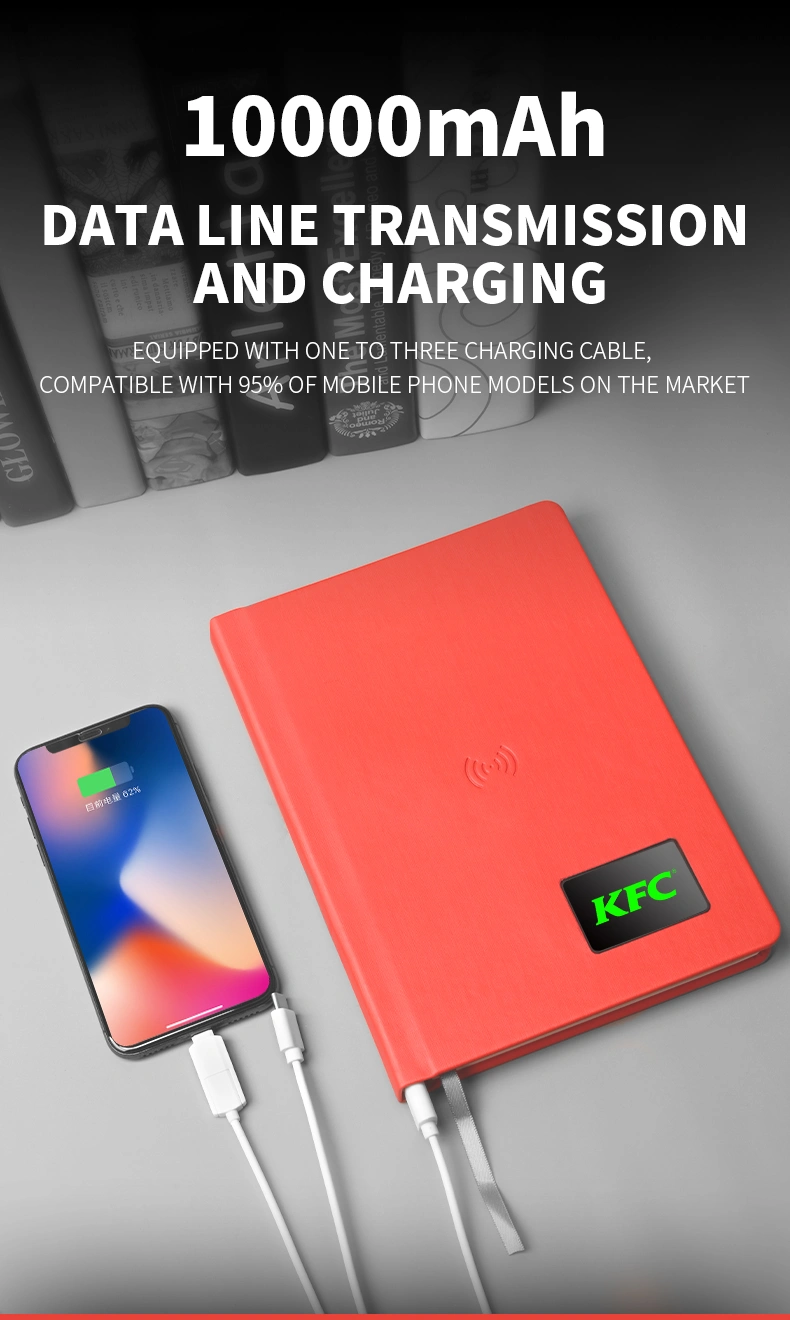 Newest Wireless Wired Dual-Mode Charging Notebook with Full Color LED Logo Display Screens