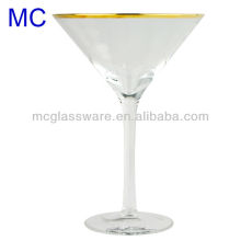 Gold rimmed martini glass
