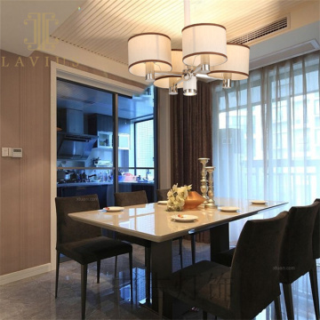 European Minimalist Cloth Lampshade Hotel Pendant Lamp