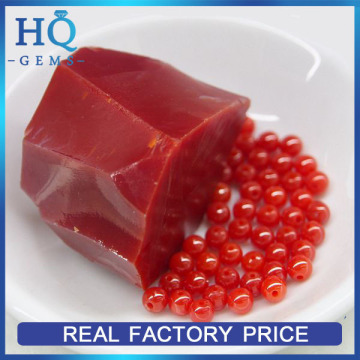 Wuzhou HQ CZ Bead Machine Cut Red Milky CZ gemstone