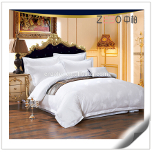 Premium Quality 80s Cotton Jacquard Hotel Collection Bedding White Hotel Sheets