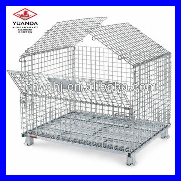 YD-K004 Warehouse Storage Wire Cage/Wire Stacking Cage/Metal Storage Cage