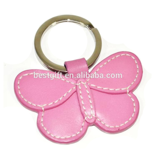 butterfly leather keychain leather pu keychain