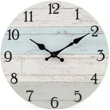 静かな刻々と刻む木製の装飾的な丸い壁時計