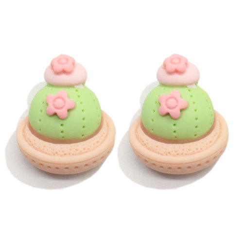 Flatback Cactus Miniature Resin Ornament για Kawaii Drop Earrings Slime Decoration