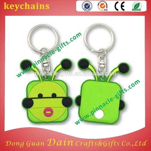 Customized design 3D promotion personalized keychains with rubber