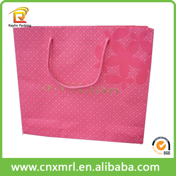 Customized paper bags with handles,flat handle kraft paper bag