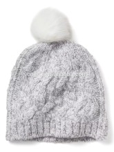 17HLC8006 Alpaca Blend Pom-Pom Cable Hat wholesale price