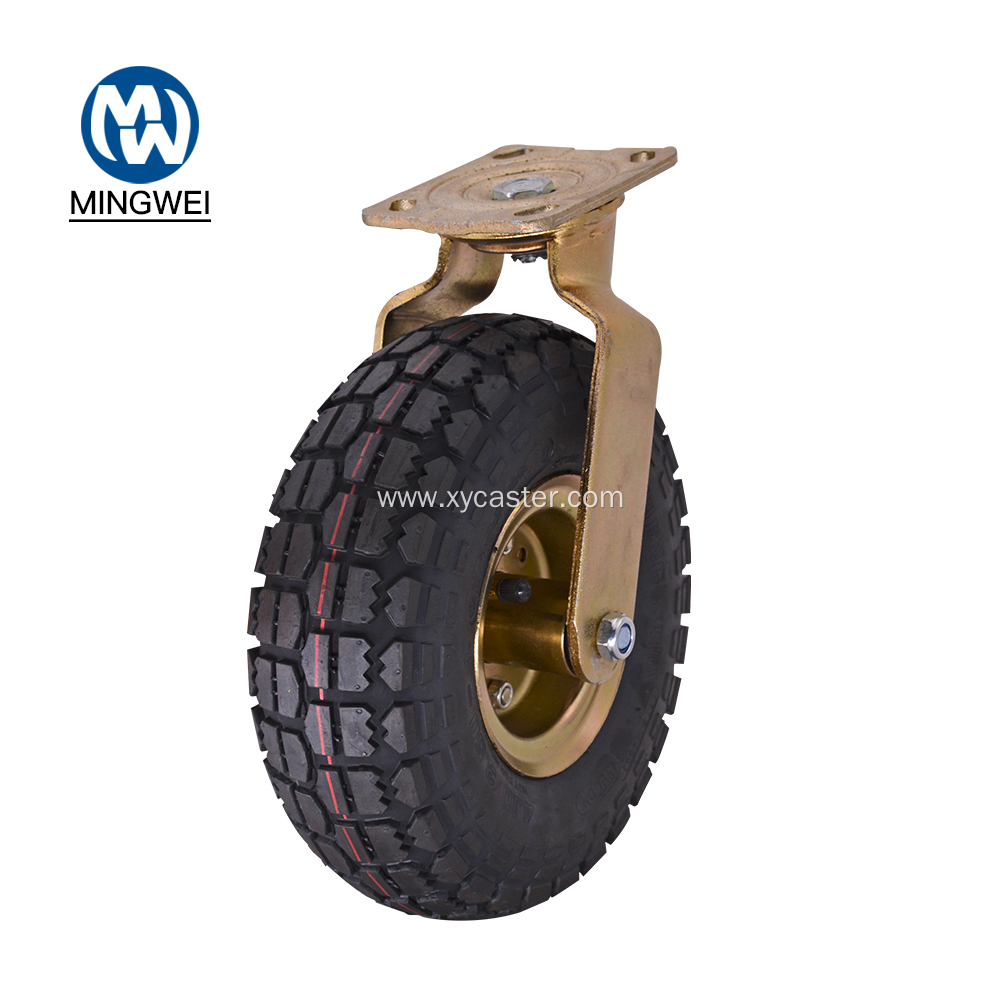 10 Inch Swivel Rubber Pneumatic Caster Wheel