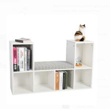 Low Long White Corner Bookcase  Furniture Design