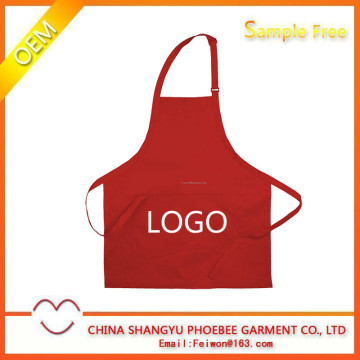 Custom children plain red apron