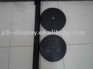 black iron post with blue belt stanchion post (JCB-G02)