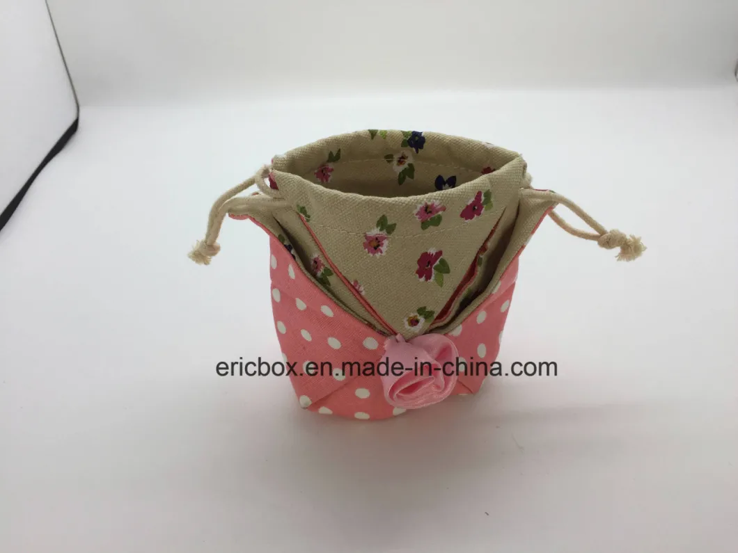 Jy-Cup13   Promotion Gift Costmeitc Canvas Fabric Jewelry Storage Bags