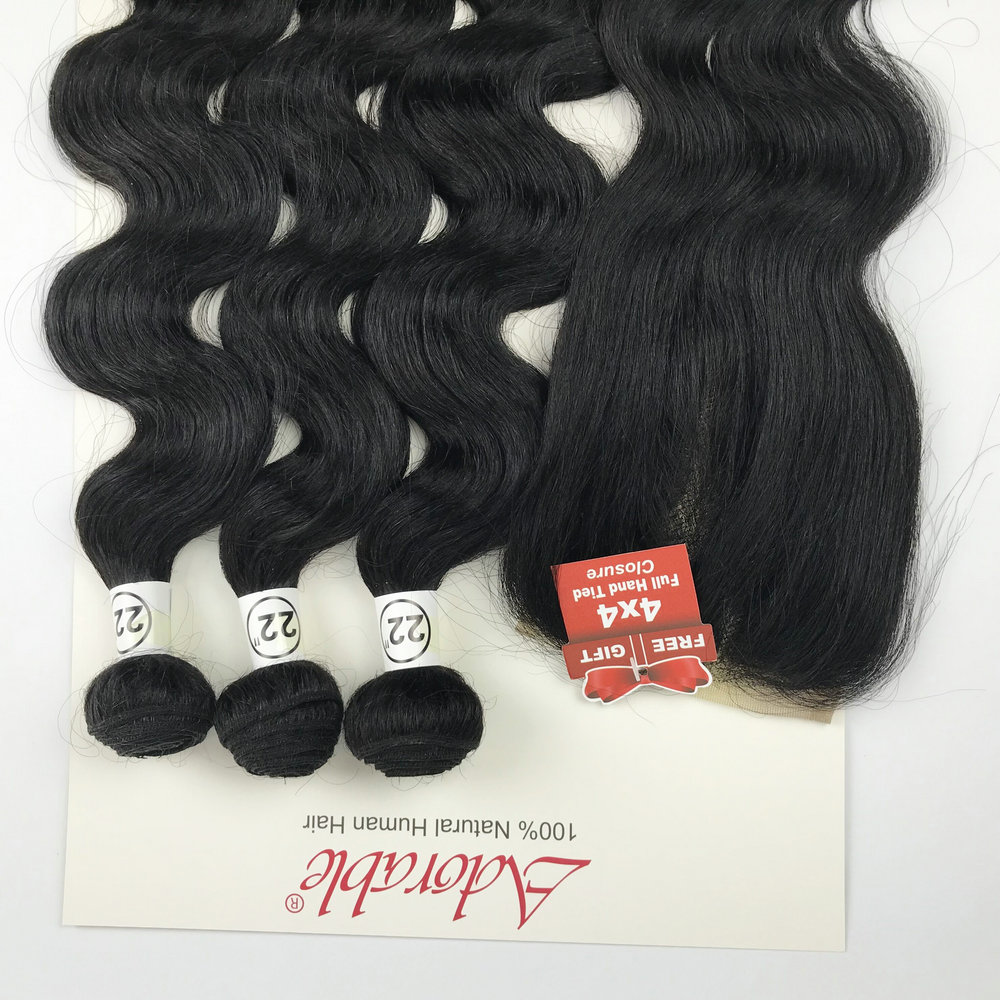 Fashion Body Wave Natural Hair Extension Blended Synthetic Hair Weaving Hair Bundles with closure