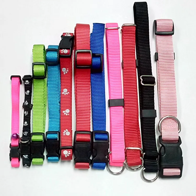 Wholesale Dog Harness Adjustable Pet Training Collar Pet Supply Christmas Products Nylon Polyester Coated Retractable Dog Training Lead Leather Rope Leash