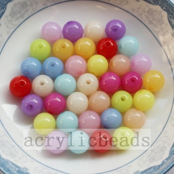 Acrylic jelly opaque round beads jelly miracle beads