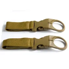 Outdoor Tactical Nylon Strap Keychain Water Bottler Holder Clip