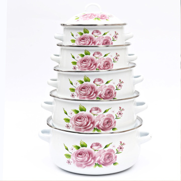 5PCS Hot Sell Enamel Cover Decal Enamel Pot
