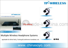 RF Multi-Channel Silent Party Wireless Headphones System