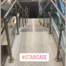 304 adjustable square handrail wooden stair handrail