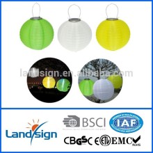 Cixi Landsign outdoor hanging lamps battery operated silk lantern